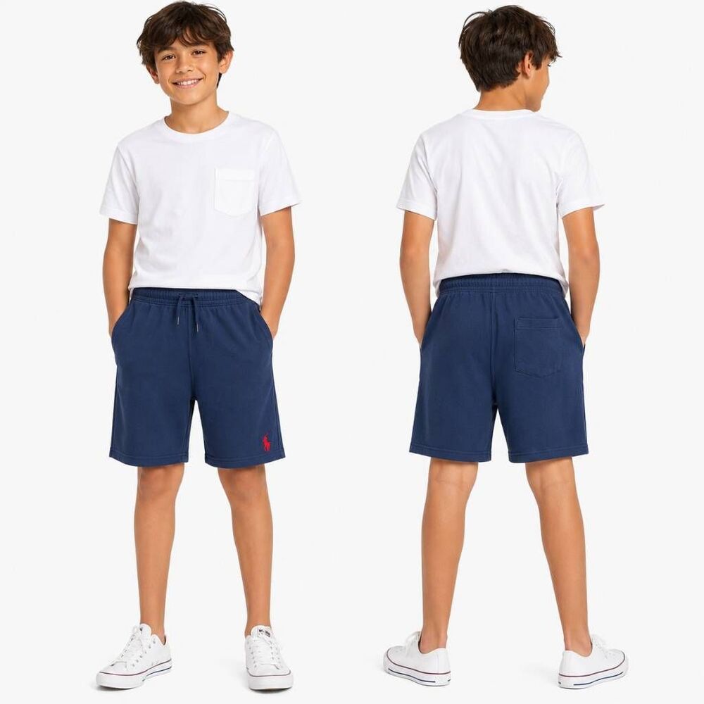Polo Ralph Lauren Boys Navy Knit Shorts L 14-16